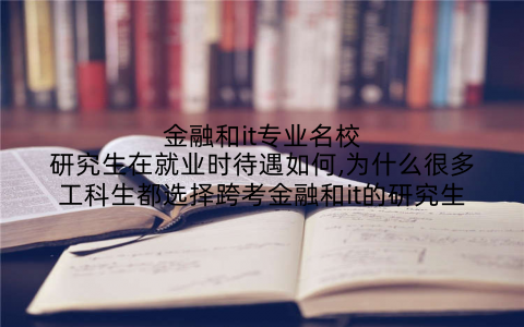 金融和it专业名校研究生在就业时待遇如何,为什么很多工科生都选择跨考金融和it的研究生
