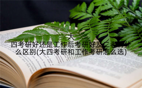 大四考研好还是工作后考研好及二者有什么区别(大四考研和工作考研怎么选)