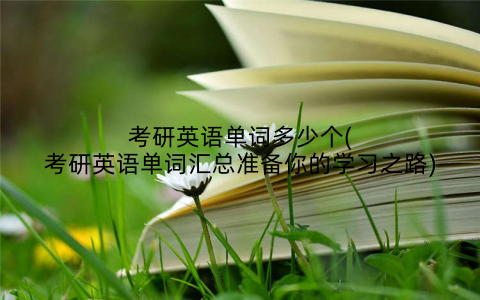 考研英语单词多少个(考研英语单词汇总准备你的学习之路)