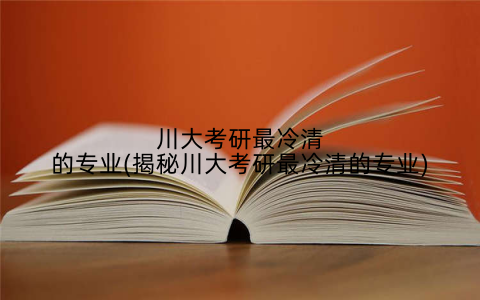 川大考研最冷清的专业(揭秘川大考研最冷清的专业)