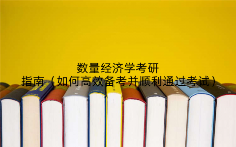 数量经济学考研指南（如何高效备考并顺利通过考试）