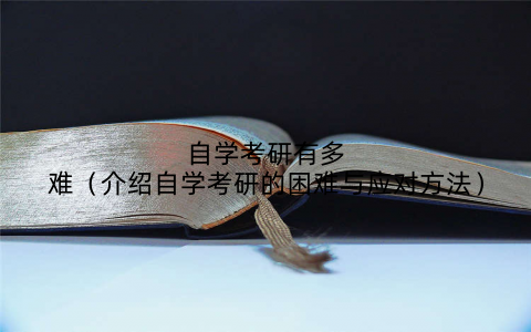 自学考研有多难（介绍自学考研的困难与应对方法）