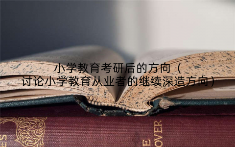 小学教育考研后的方向（讨论小学教育从业者的继续深造方向）