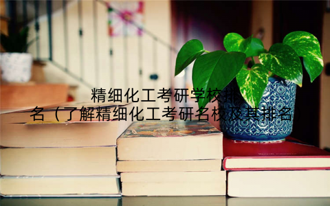 精细化工考研学校排名（了解精细化工考研名校及其排名）