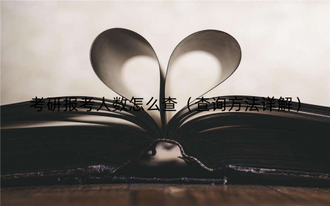 考研报考人数怎么查(查询方法详解)