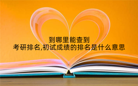 到哪里能查到考研排名,初试成绩的排名是什么意思