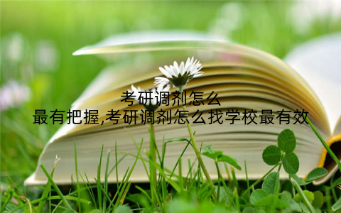 考研调剂怎么最有把握,考研调剂怎么找学校最有效