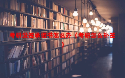 考研没签承诺书怎么办（考研怎么补签）