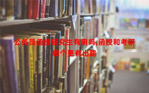 公务员函授研究生有用吗,函授和考研哪个更有出路