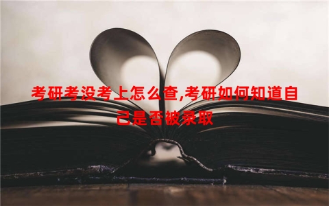 考研考没考上怎么查,考研如何知道自己是否被录取