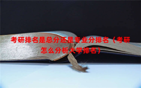 考研排名是总分还是专业分排名（考研怎么分析大学排名）