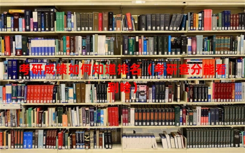 考研成绩如何知道排名（考研查分能看到啥）