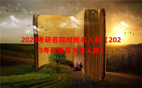 2023考研各院校报名人数（2023考研南昌大学人数）
